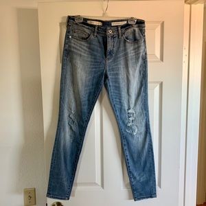 Pilcro & the Letterpress Distressed Mid-Rise Jeans